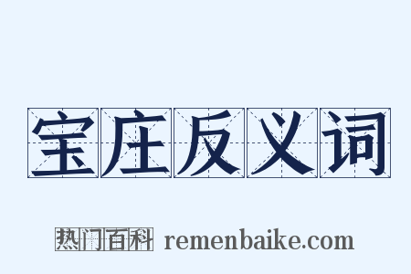 宝庄反义词是什么意思的图片